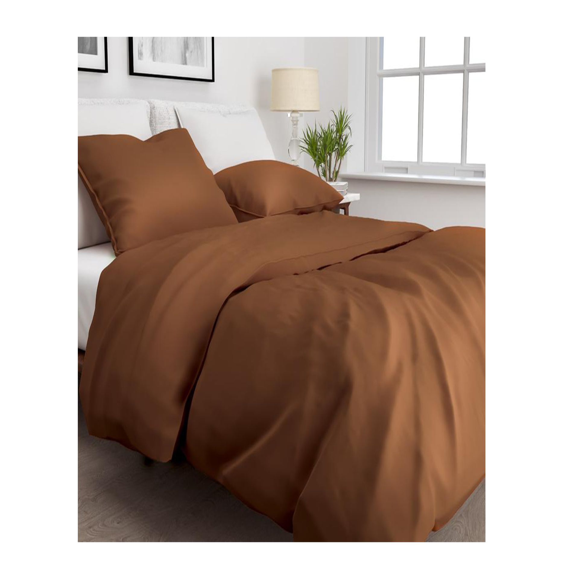 Zo!Home - Velluto cognac brown - Dekbedovertrek