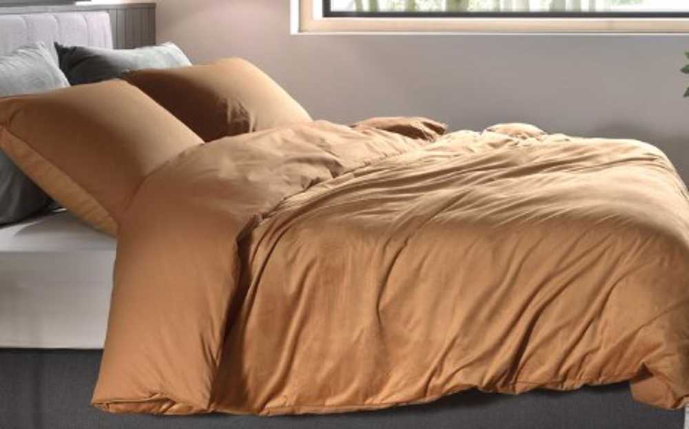 Zo!Home - Velluto cognac brown - Dekbedovertrek
