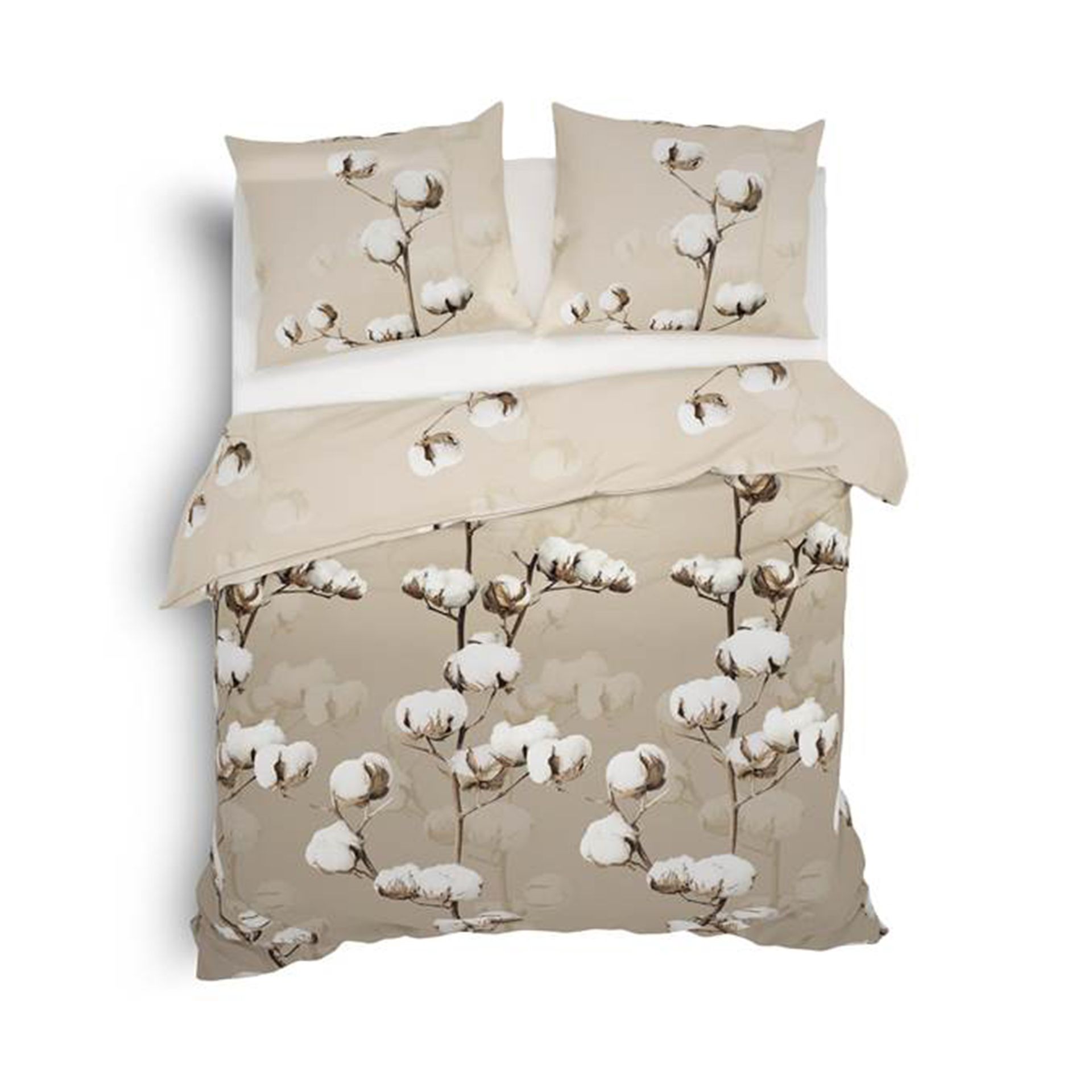Heckettlane - Moos natural beige Dekbedovertrek