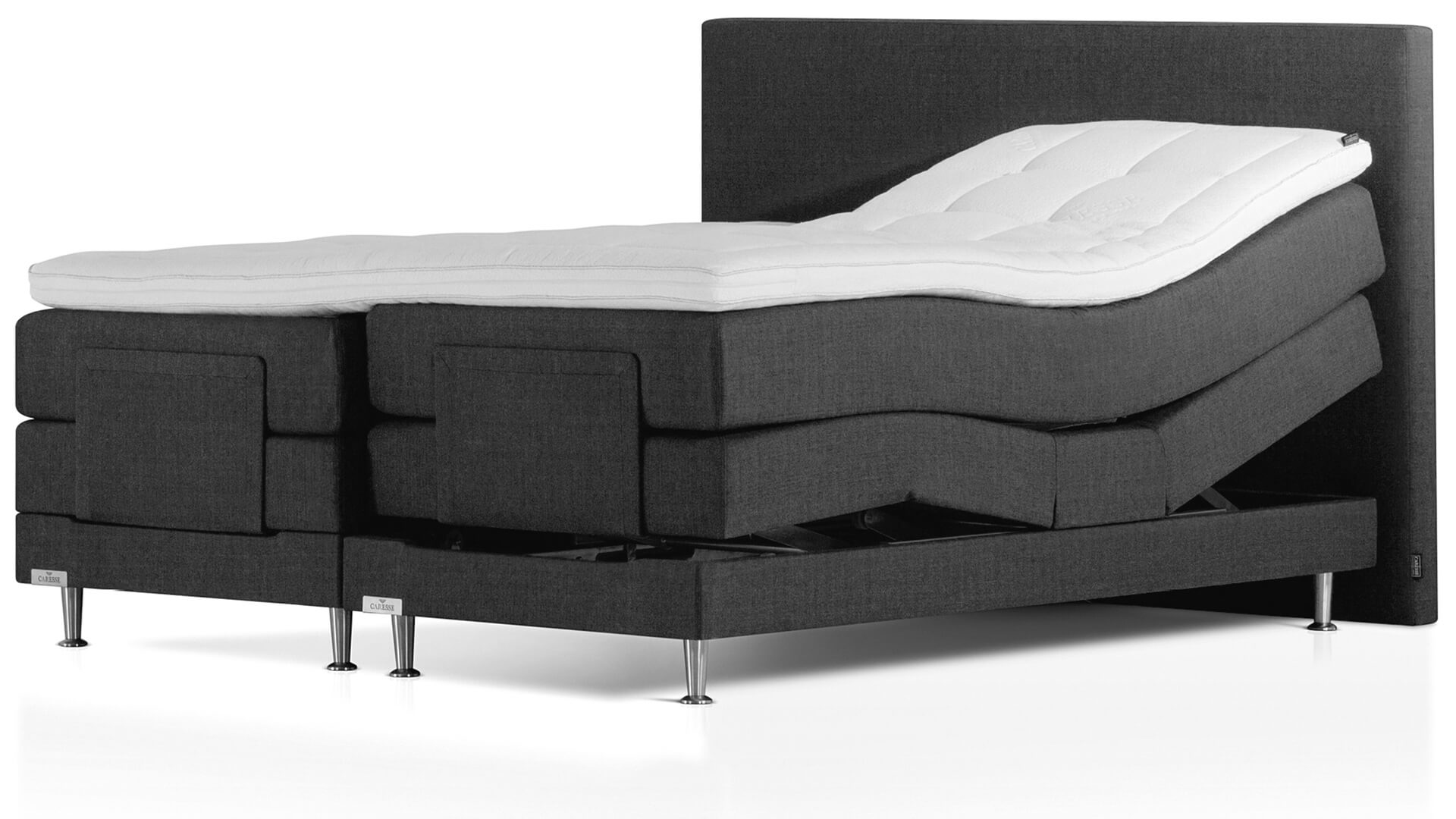 Caresse Boxspring Silver 4700 elektrisch verstelbaar met pull-back systeem