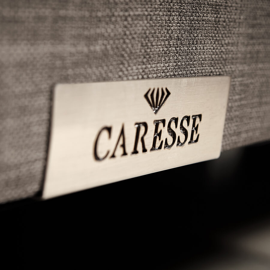 Detail gestoffeerd hoofdbord Caresse Silver 4700