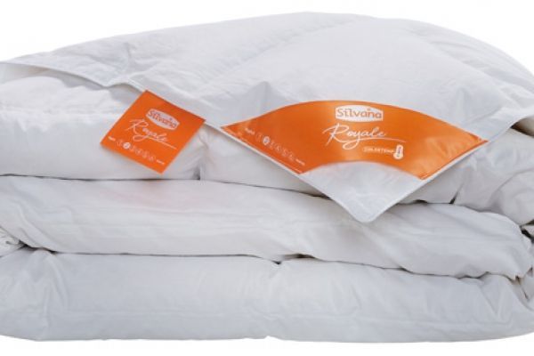 Licht donzen dekbed Silvana royale oranje