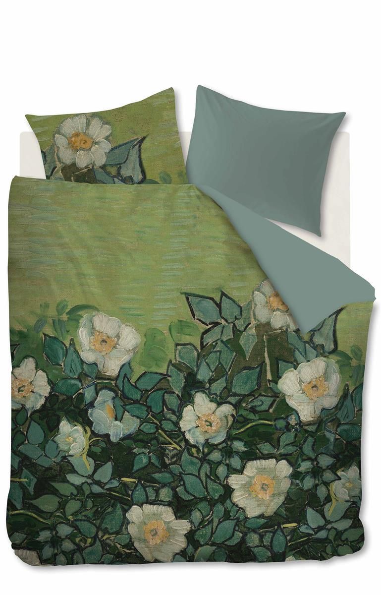 Beddinghouse x Van Gogh Museum Wild Roses - Green