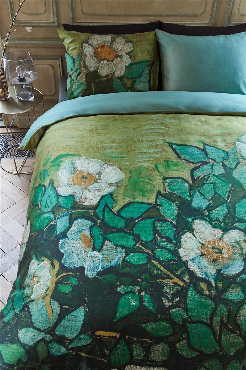 Beddinghouse x Van Gogh Museum Wild Roses - Green