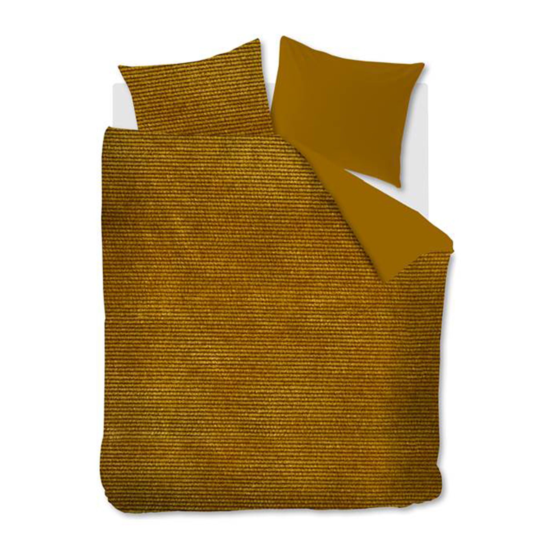 At Home by Beddinghouse - Cosy corduroy ochre - Dekbedovertrek