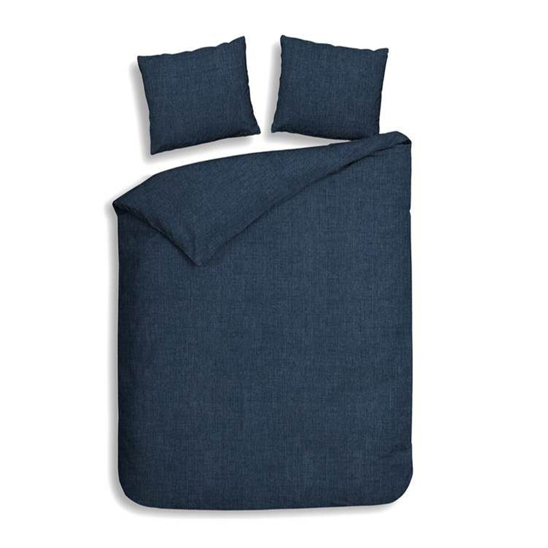 Heckettlane - Franela navy blue Dekbedovertrek
