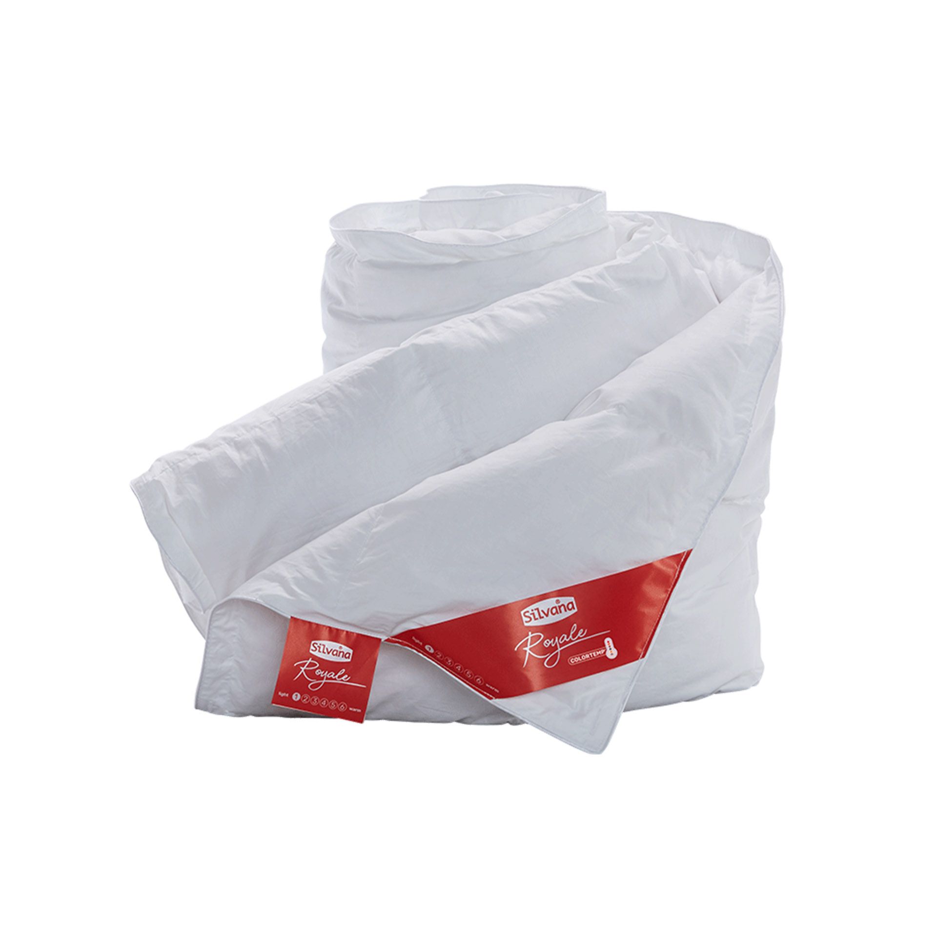 Dekbed Silvana Royale Rood opgerold Silvana dekbed Rood licht donzen