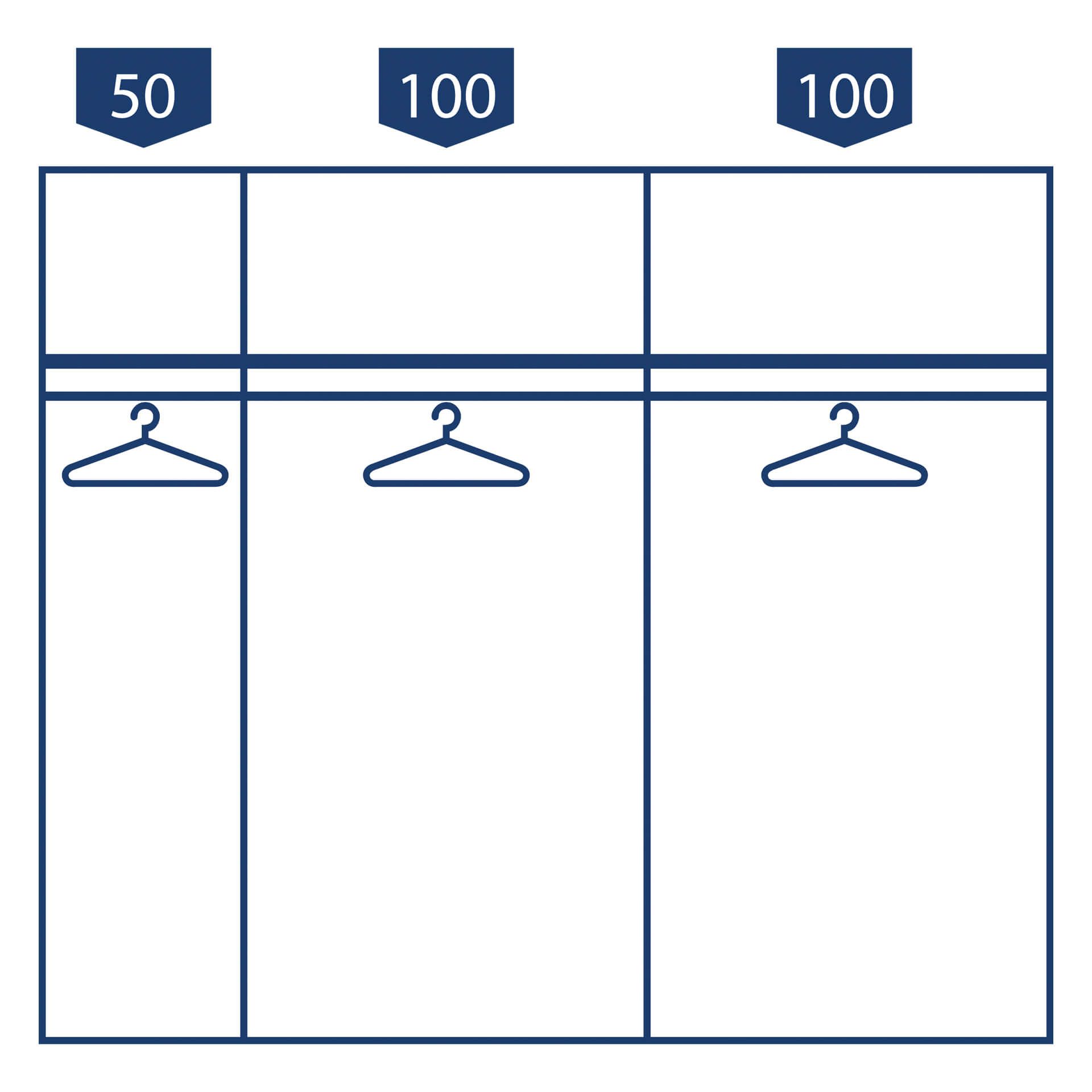 Nolte swift Schuifdeurkast - 2 deurs 250 cm Basalt