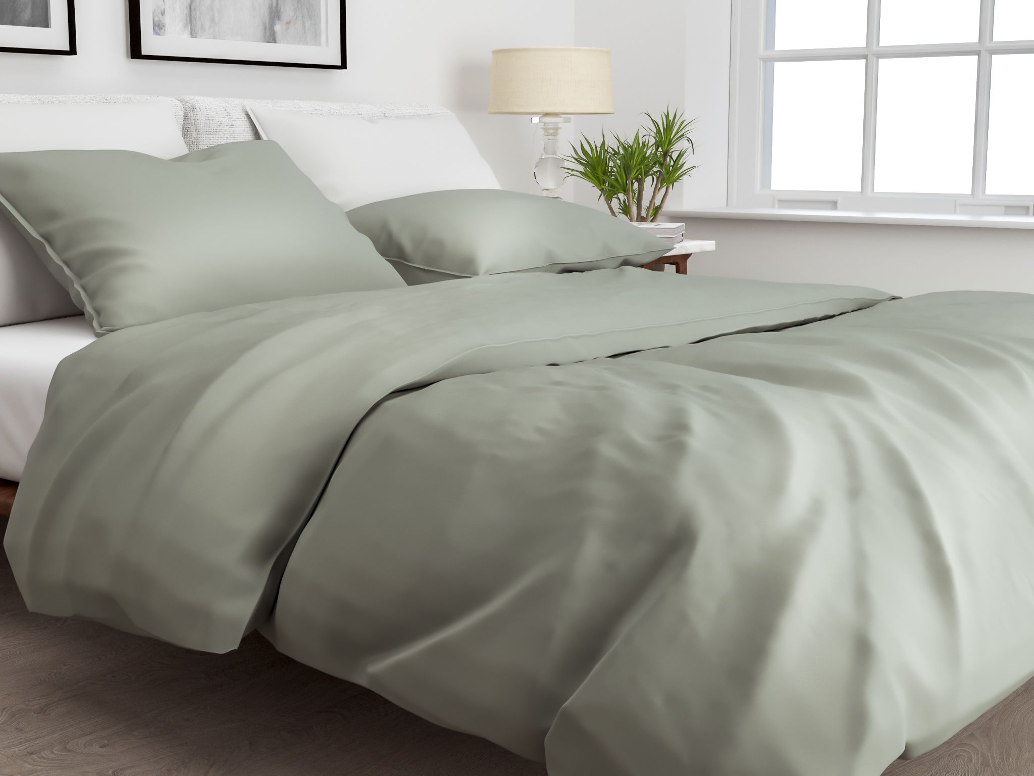 Zo!Home - Satinado iron grey - Dekbedovertrek