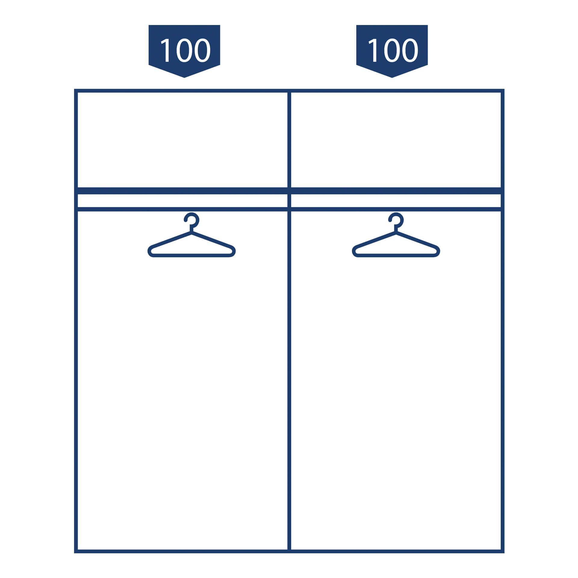 Nolte swift Schuifdeurkast - 2 deurs 250 cm Poolwi