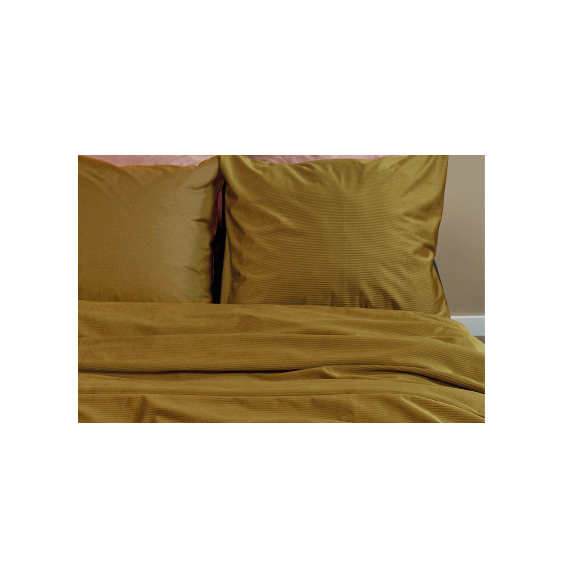 At Home by Beddinghouse - Cosy corduroy ochre - Dekbedovertrek