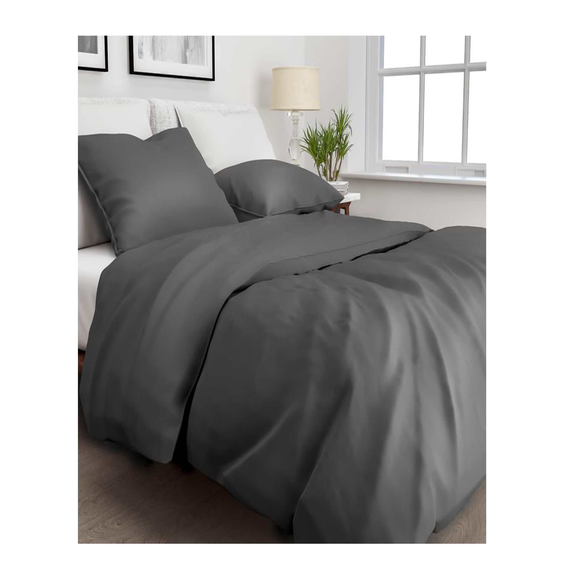 Zo!Home - Satinado classic anthracite Dekbedovertr