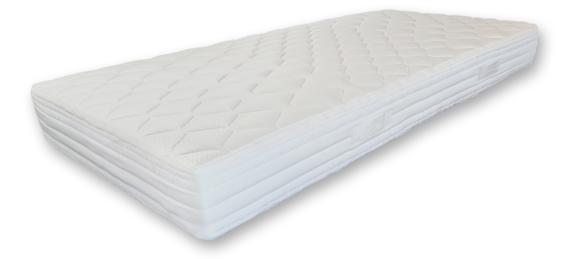 Volledige foto van het Mahoton Seasons 22 matras met natuurrubberkern en ergonomische zones.