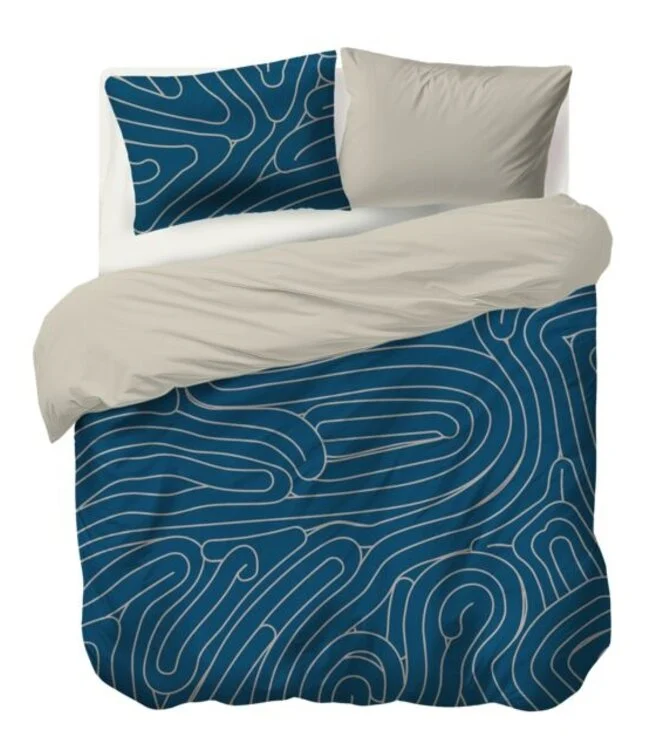Auping - Meandering blue dekbedovertrek